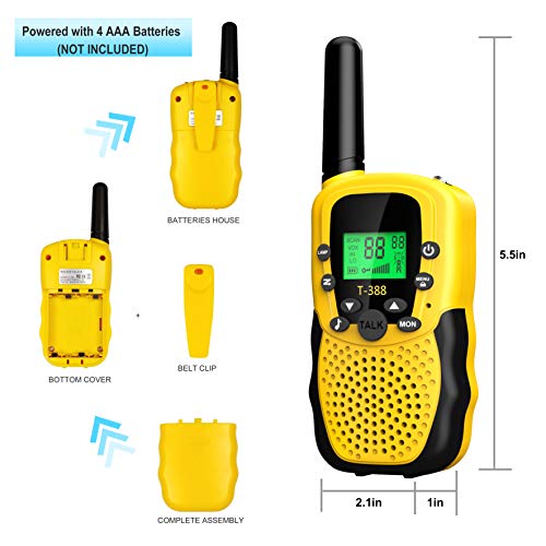 2 Walkies+Talkies+Channels+Handheld+Flashlight