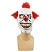 Smiffys Clown 3/4 Mask, Red & White, with Hair