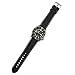 Benchmark Basics Black/White Stitching 22mm Quick Release Silicone Watch Band - Replacement Rubber Watch Straps for Men & Women - Compatible with Regular & Smart Watches