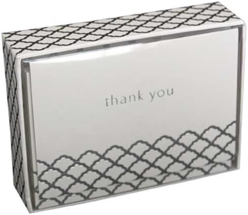 Silver Scallop - Pictura Box of 14 Thank You Cards