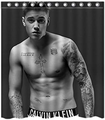 ToRocer Unique Justin bieber Shower Curtain Custom Printed Waterproof fabric Polyester Bath Curtain 66"(w) x 72"(h) Inch