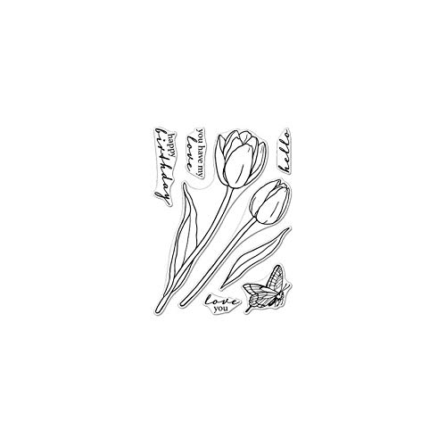 Hero ArtsCM420 Clear Stamps, Hero Florals Tulips