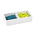Poppin This & That Tray - Modular Desk Trays for Office Organization, Color-Coordinated Office Supplies for Desk (White, This & That Tray)