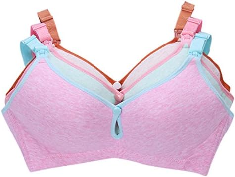 IF FEEL Women's Seamless Nursing Maternity Bra Push Up Comfort Sleep Bralette (38, 04 (3 Pack))
