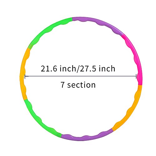 BlueSpace Kids Hula Hoop Snap Together Detachable Wave Hoop for Exercise Fitness Workout 21.65"