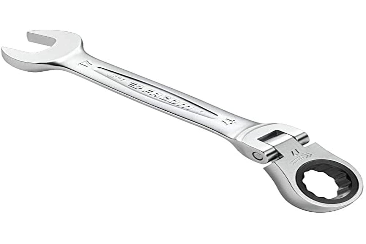Facom 467BF.16 Combination Spanner with Hinged Ratchet Metric 16 mm Silver