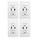 USB Outlet, 2-Port USB Wall Outlet, 15 Amp Tamper-Resistant Receptacle Plug, Charging Power Outlet with USB Ports, UL Listed, (4.2A USB outlet 4pack)