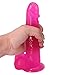 8 inch Crystal Jelly Dildo Realistic Penis Dual Lady Masturbation Layer Silicone Stimulator Ballsy Dong Cock Adult Sex Toys with Suction Cup, Vaginal Stimulate Toy