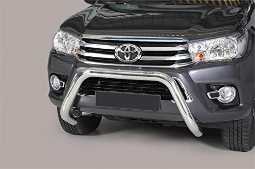 MISUTONIDA HILUX (2016 ON) EC Approved Stainless Steel Front A-Bar, Bull Bar, Nudge Bar - 76mm