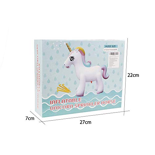 WISHTIME Giant Inflatable Unicorn Sprinker - Newest Unicorn Yard Sprinkler Water Toy for Adults Kids,Over 4 Feet Tall