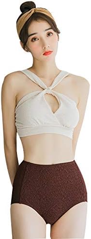 Swimwear Fashion Slim Girl hot Spring Swimsuit Female high Waist Boxer Split Bikini Two-Piece Suit