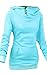 Ecowish Women's Button Collar Pockets Beam Waist Cotton Pullover Hoodie