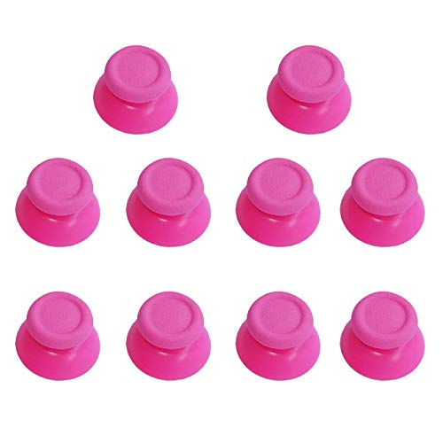 5 Pairs Replacement Analog Stick Joystick Thumbsticks Thumb Grips Buttons for Playstation DualShock 4 PS4 Controller Gampad (Pink)