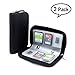 2 Set Memory Card Holder, HONSKY ® 22 Slot SD CF SDHC SDXC MMC Micro SD SecureDigital Memory CompactFlash Cards Carrying Cases & Sleeves Bags Media Storage & Organization - Black