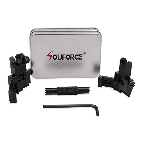 image for SOUFORCE 45 Degree Offset Backup Iron Sights, Front and Rear Canted Fl
