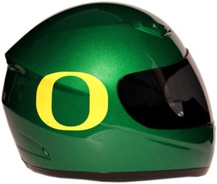 Motorcycle Helmet – University of Oregon Ducks – Full Face / Faced DOT approved Limited Edition Merchandise – Officially Licensed Collegiate Custom Logo Helmets – College Biker Riding Gear - One of a kind UO product – WTD and Ride with U of O Duck Pride by FanRider - Green - Small