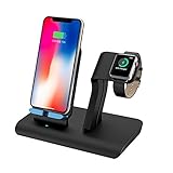 Apple Watch Stand charging docks & iPhone X Wireless Charger Stand for iPhone X/8/8 Plus,iwatch charger stand holder for Apple Watch Series 3,2,1 & Nike