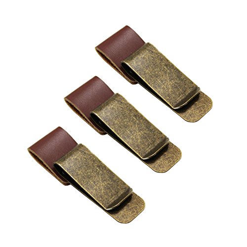 Ljy 3-pack retro style traveler notebook leather pen holder penci…