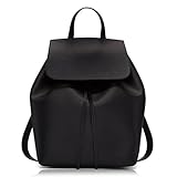 COCIFER Women's Leather Black Backpack Purse School Casual Daypack Top Tote Bags