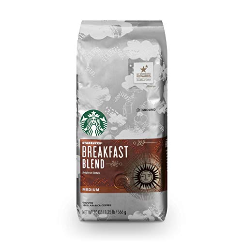 image for Starbucks Breakfast Blend Medium Roast Ground Coffee, 20 Oz. Bag | Gre