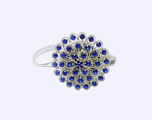 Nanami Chic One Pair Diamond-mounted Curtain Buckle Curtain Attraction Appliance Buckle Magnetic Curtain Tieback Creative Diamond Curtain Bind (Blue Diamond)