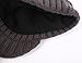 Home Prefer Men's Outdoor Newsboy Hat Winter Warm Thick Knit Beanie Cap with Visor Gray