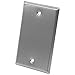 Seismic Audio SA-PLATE9 Stainless Steel Blank 1 Gang Wall Plate with For Cable Installation