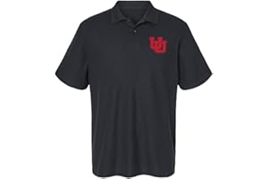 CAMPUS LAB Georgia College Official NCAA Men's 100% Cotton Knit Polo Short Sleeve Shirt, Primary Logo Collection