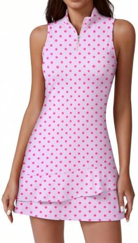 tennis dress with detachable shorts Women's Tennis Dress with Built-in Shorts Scalloped Aqua Golf Dress Ra   Attraco