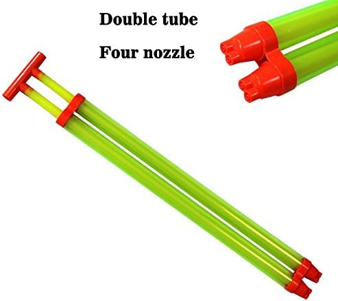 60cm Foam Water Pistol Kids Spray Pool Toy Shooter Pump Childrens High Power Super Soaker Gun for SUMMER GARDEN BEACH WATER FIGHT (Plastic Double Tube)