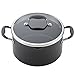 Anolon Advanced Hard Anodized Nonstick Stock Pot/Stockpot with Straining and Lid, 6 Quart, Graphite
