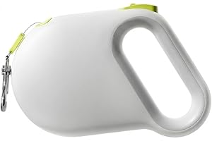 PETU Retractable Dog Leash 5m One-Handed Brake 360°Tangle-Free Reflective Tape Dog Leash with Anti-Slip Handle Up to 50 kg Wh