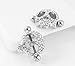 WOWOHE Nipple Rings for Women Stainless Steel Nipple Piercings 3D Skull Nipple Jewelry a Pair