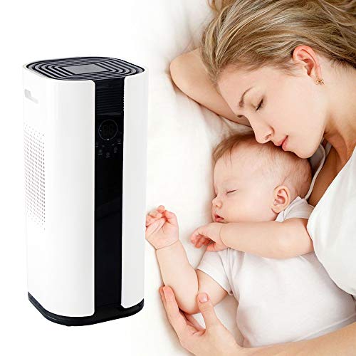 OULUN Eurgeen Portable Touch-Screen 6 Gallons(50 Pints) Home Piston Dehumidifier Dryer Whisper Quiet for Home largerooms Basement with Fan Wheels and Drain Hose Moisture Remover Dehumidifier - Thumbnail 3
