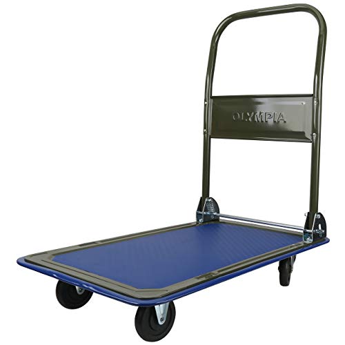 image for Olympia Tools 85-180 300LB Folding Rolling Flatbed Cart Hand Platform 