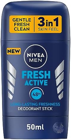 NIVEA MEN Fresh Active Roll-On Deodorant Antiperspirant, 48h
