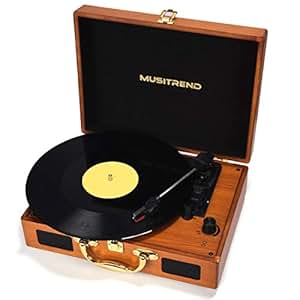 Amazon.com: Musitrend Record Player Vinyl Turntable 3 Speed Vintage