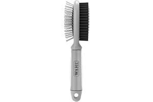 WAHL Canada Double Sided Cat Brush, to promote a healthy coat, Nylon bristles are infused with charcoal to help control odour