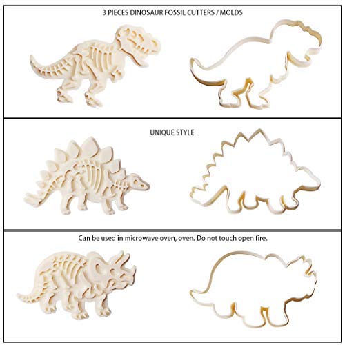Dinosaurier Plätzchenformen, Ausstechformen Brot, Ausstechformen Kinder, Dessertringe Stegosaurus, Tyrannosaurus Rex… – Bild 4