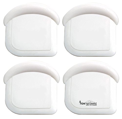 Nylon Plastic Pot, Pan & Dish Scraper by MBW NW Brands, Set of 4, White - Thumbnail 2