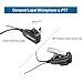 abcGoodefg Walkie Talkie Earpiece with Mic PTT, 1 Pin 2.5mm Covert Acoustic Tube Ear Piece Headset for Police Radios Law Enforcement Compatible with Motorola MH230R MH230TPR MR350R MS350R (2 Pack)