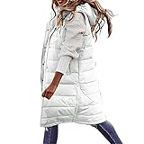 Long Puffer Vest for Women Lightweight Sleeveless