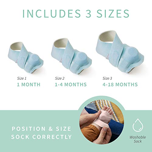 Owlet Accessory Fabric Sock for Smart Sock 2 Baby Monitor (Sensor and Base Station Not Included), Set of 3 sizes (0 - 18 months), Blue