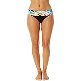 Anne Cole Womens Printed Fold-Over Swim Bottom Separates Black XS