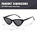 GIFIORE Cat Eye Sunglasses for Women Polarized, Vintage Retro Narrow Cateye Frame Sun Glasses (Black Frame Grey Polarized Lens)