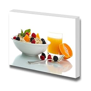 Tasty Oatmeal with Berries and Glass of Juice...