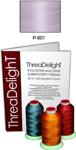1 cone of ThreaDeligh Polyester Embroidery Thread - Blue Violet Light P601 - 1100 yards - 40wt
