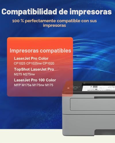 Toner 126A Compatible for HP 126A CE310A CE311A CE312A CE313A for HP LaserJet CP1025nw CP1025 Color LaserJet Pro 100 Color MFP M175A M176n M175nw M177fw M275 (Black, Cyan, Yellow, Magenta) a)