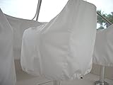 Boat Seat Cover Color White, Weather-Resistant Marine Canvas, Fits Over The Chair and Armrest, Superior Fabric to Protect Captain’s Chair from The Elements