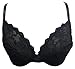 Jodi Gallaer Lingerie Womens Soft Sexy Vintage Lace Adjustable Underwire Mesh Plunge Bra